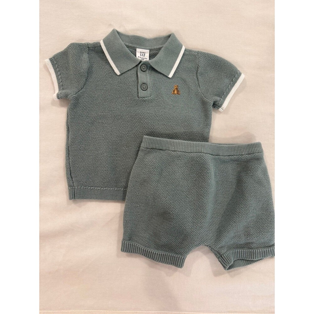 Gap Baby Boys Knit Polo Shirt and Shorts Set